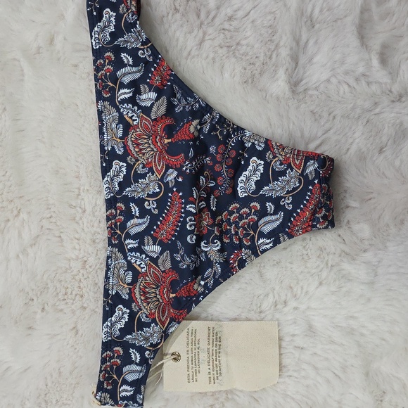 NWT Verdelimon Tunas M Blue Paisley Bikini Swim‎ Bottom XS - Picture 3 of 3